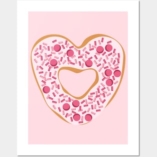 Donuts heart Posters and Art